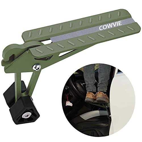 Cowvie Foldable Car Door Step Stand Pedal Access to Vehicle’s Top Roof Both Feet Stand Pedal Ladder for Most SUV Truck Jeep - Inhomebuy