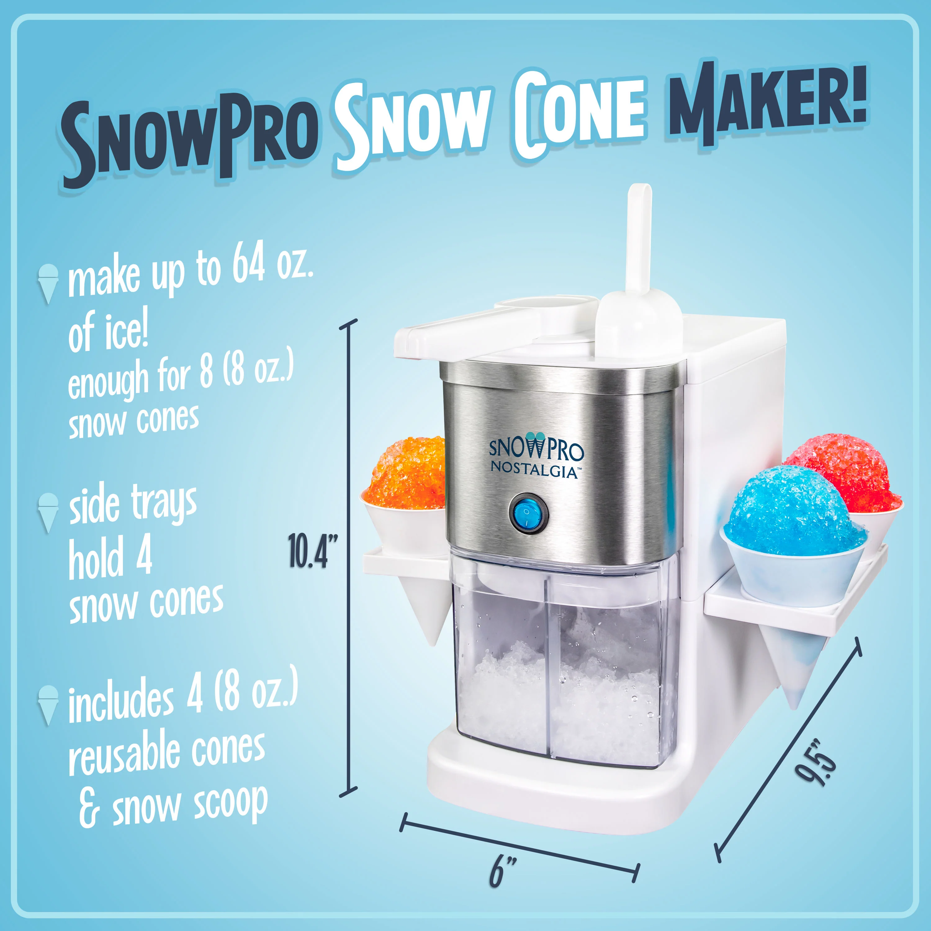 SnowPro Shaved Ice & Snow Cone Maker - Inhomebuy