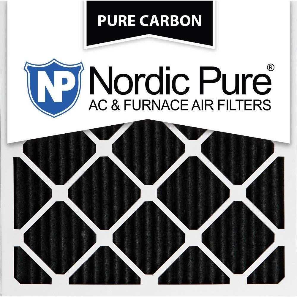 NORDICPURE Pure Carbon Pleated Odor Reduction Furnace Air Filters - Inhomebuy