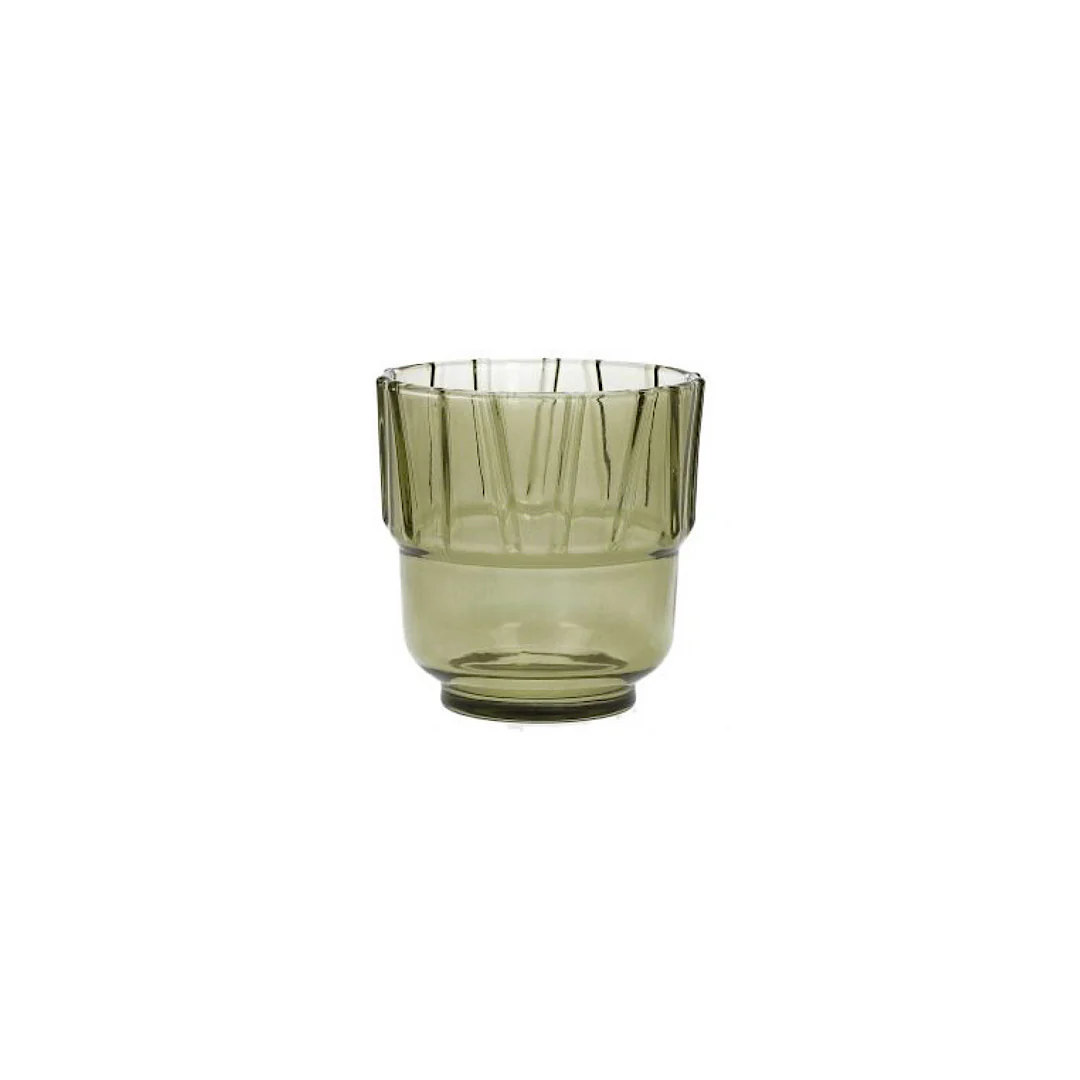 Bamboo Line Stackable Glass Set of 6pcs cc 245 Oliva - Inhomebuy