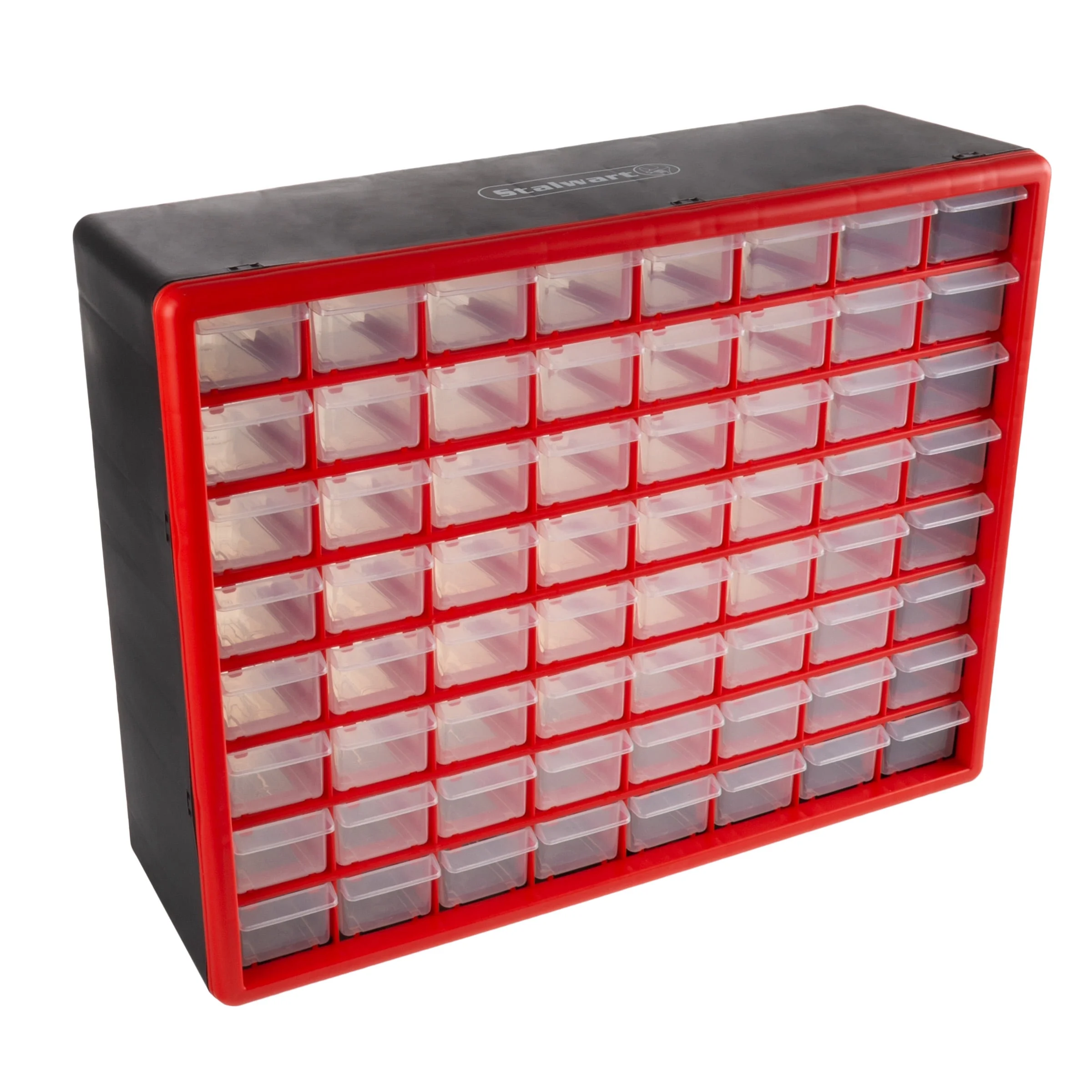 24 Drawer Storage Cabinet- Compartment Plastic Organizer- Desktop or Wall Mount Container for Hardware Parts Crafts Beads & Tools by Stalwart - Inhomebuy