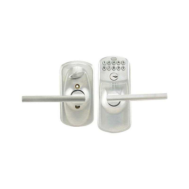 Schlage FE595 PLY/LAT Plymouth Keypad Flex-Lock Entry Leverset with Latitude Lever - Inhomebuy