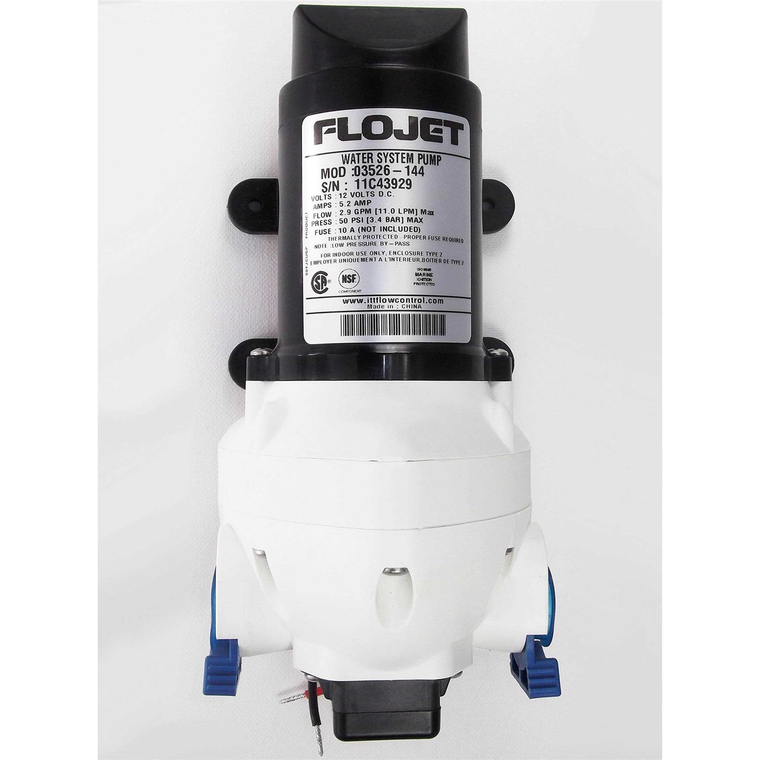 Flojet Portable Self-Priming RV Macerator Waste Pump Kit 18555000A - Inhomebuy