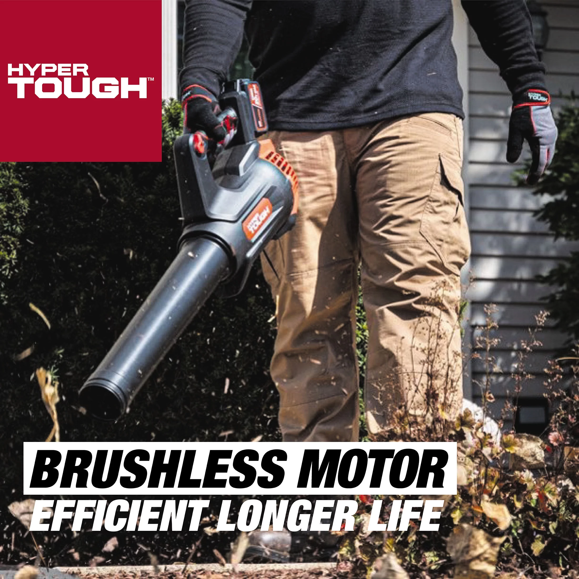 Hyper Tough 20V Max 110 mph 420 Cfm 4.0Ah Brushless Handheld Battery Blower, HT22-401-03-01 - Inhomebuy