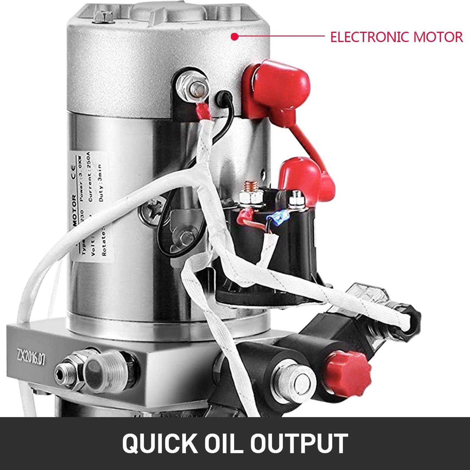 VEVOR 4 Quart Acting Hydraulic Pump Dump Trailer Plastic 4LCZYYBSL - Inhomebuy