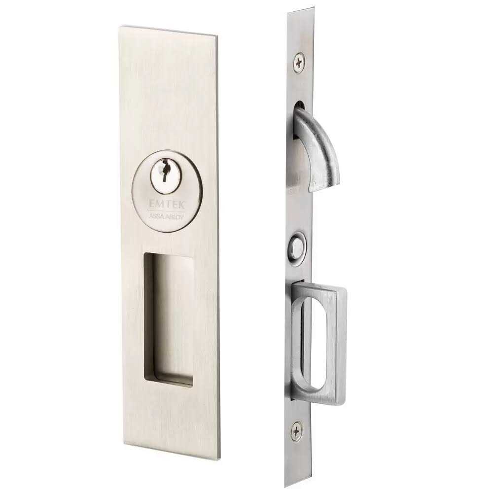 Emtek Modern Rectangular Privacy Pocket Door Mortise Lock 2115US19138 - Inhomebuy