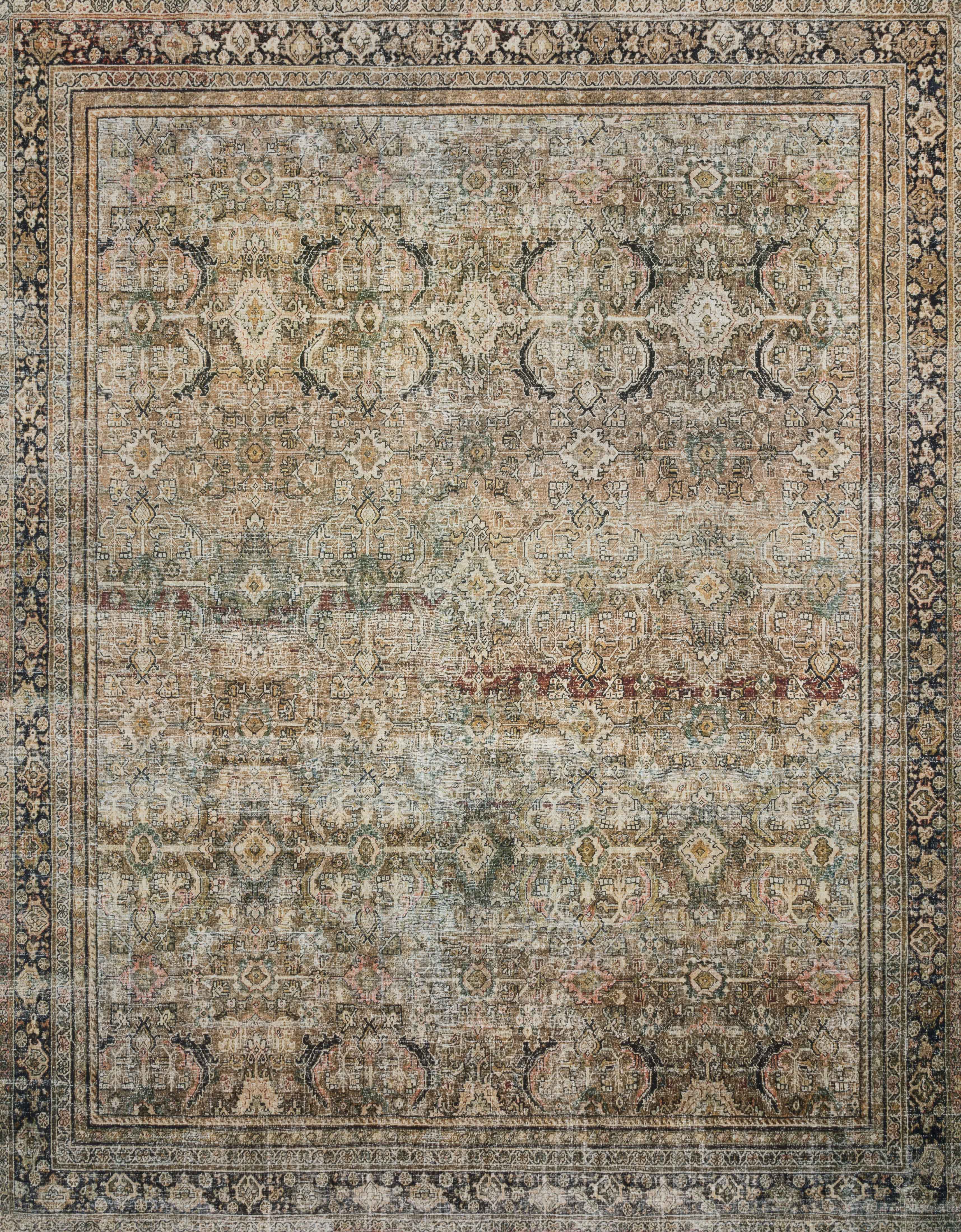 Loloi II Layla Collection Rug in Olive, Charcoal - 9'0