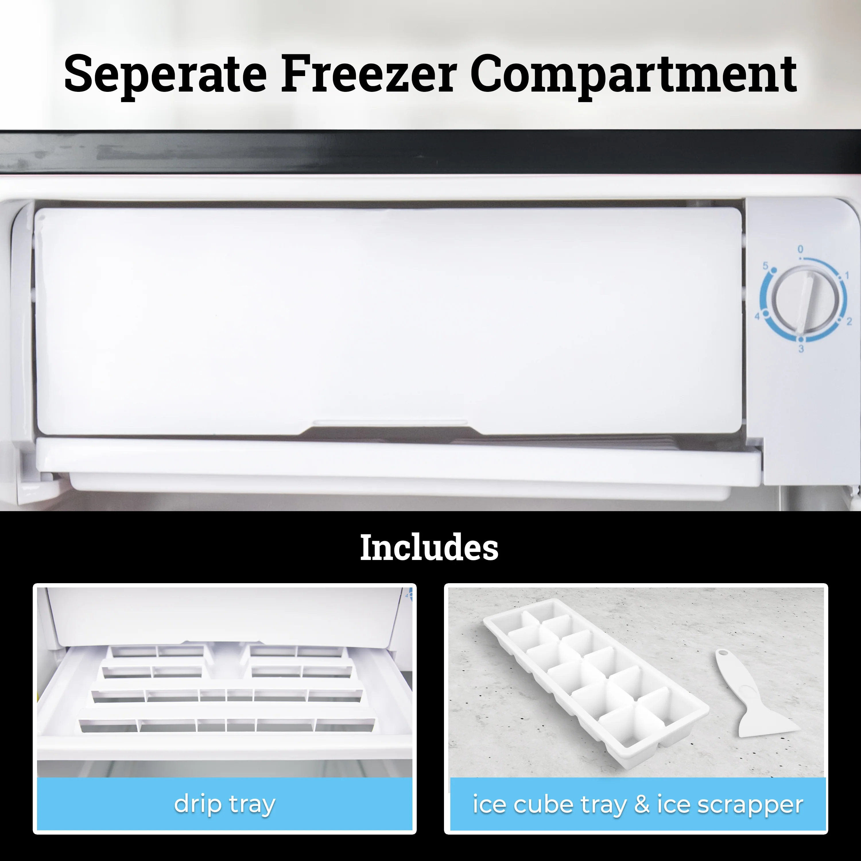 Igloo 2.6 Cu. Ft. Refrigerator w/ Freezer, Platinum - Inhomebuy