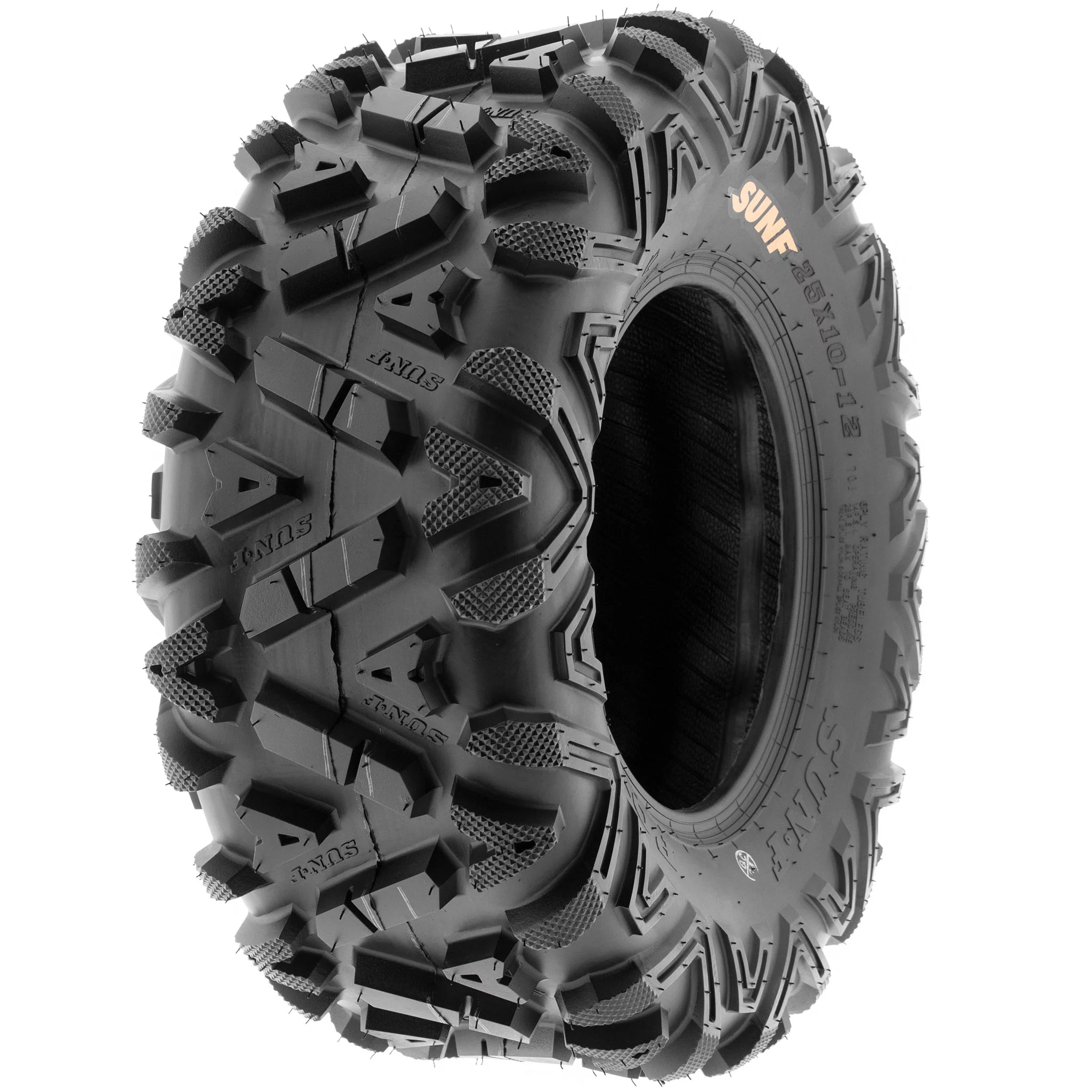 SunF All Terrain ATV UTV Tires 25x10-12 25x10x12 6 PR A033 (Pair of 2) - Inhomebuy
