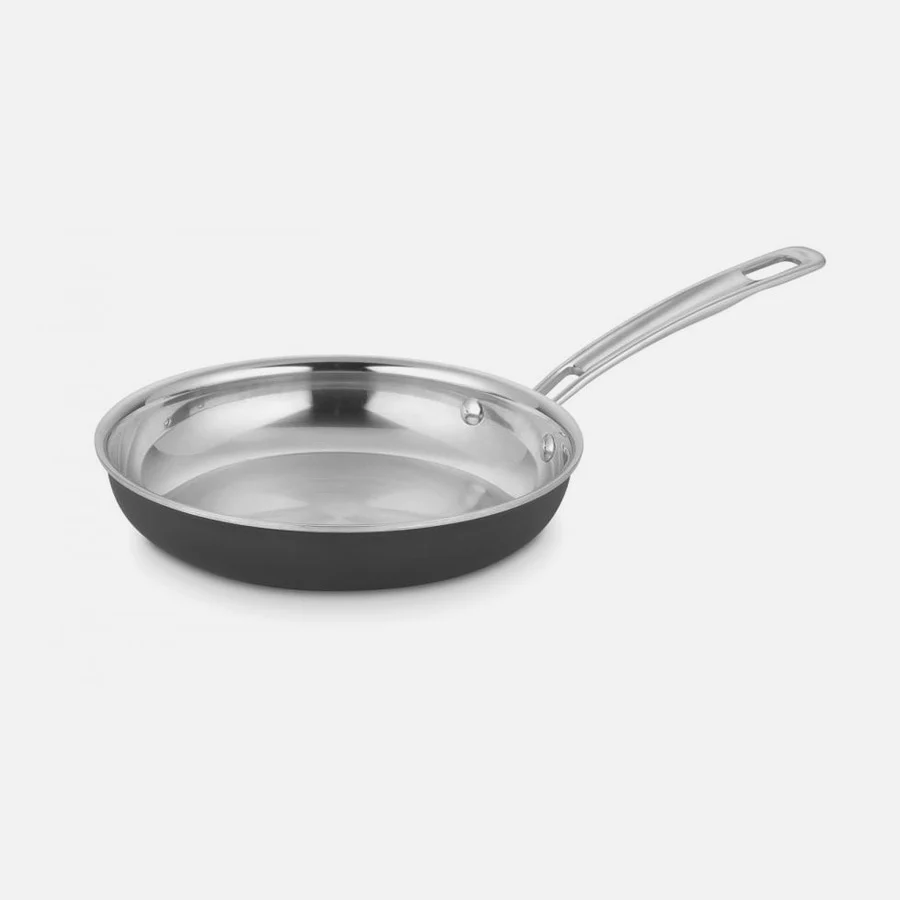 Cuisinart MultiClad Unlimited Skillet: 8'' | MCU22-20N | outside anodized, inside s/s - Inhomebuy