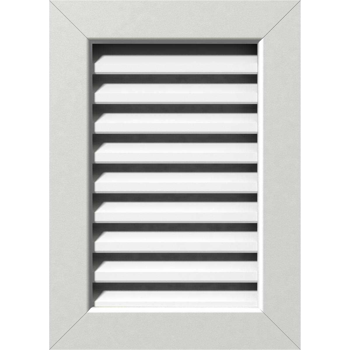 Vertical Functional Gable Vent with Flat Trim Frame Ekena Millwork GVPVE - Inhomebuy