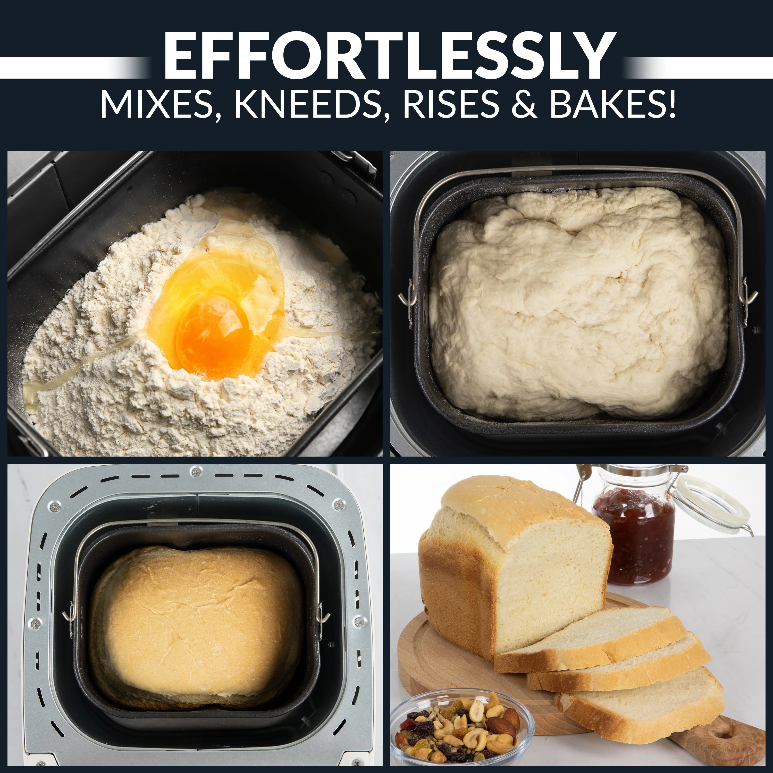 HomeCraft�?Programmable 2 Lb. Breadmaker With Auto Fruit & Nut Dispenser - Inhomebuy