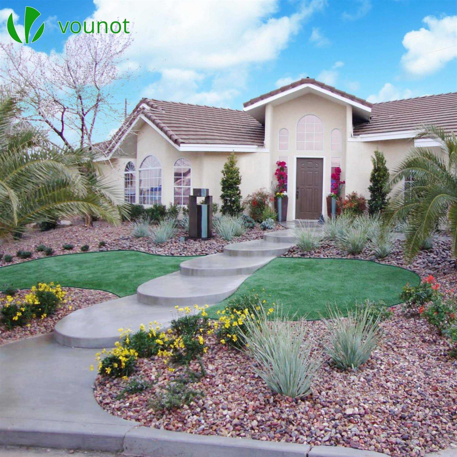 VOUNOT 20m Flexible Lawn Edging Plastic Garden Edging Border with 60 Strong Securing Pegs - Inhomebuy