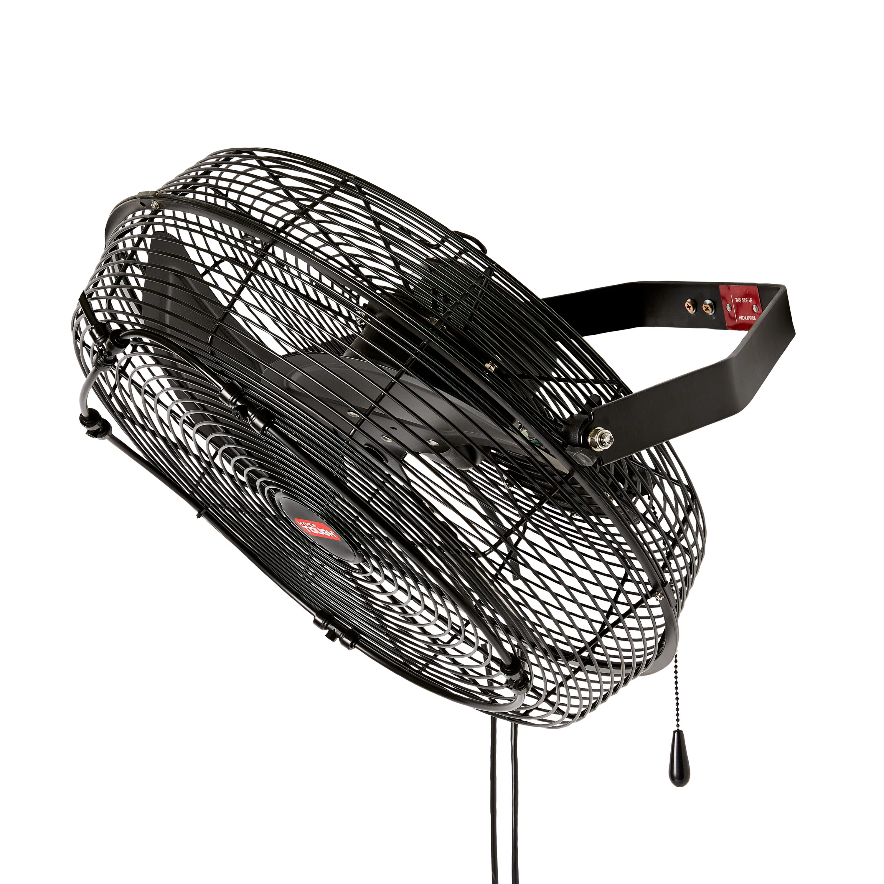 Hyper Tough 18 inch Outdoor Wall Mounted Fan with Misting Kit, 3 Blades, Black - Inhomebuy