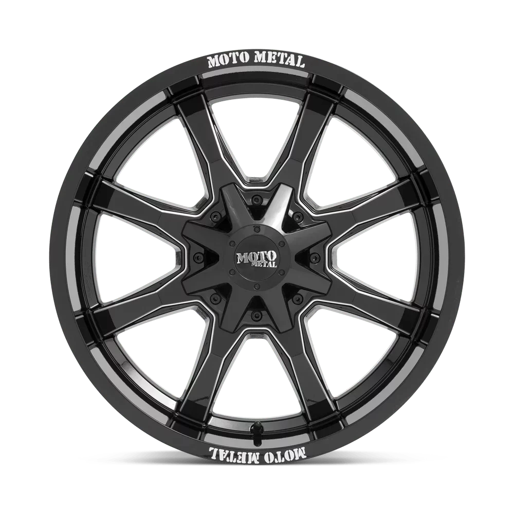 Moto Metal Cast Aluminum Rim MO970 20X10 5X5.0/5.5 G-BLK MILL SPK 12MM, MO970210353B12 - Inhomebuy