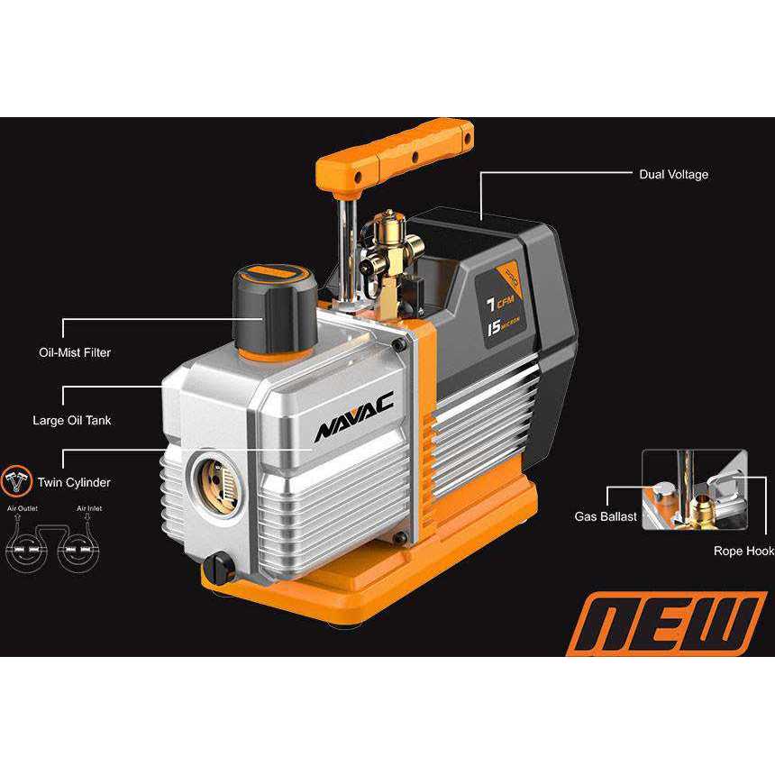 NAVAC NP5DP Dual Stage Vacuum Pump - Inhomebuy