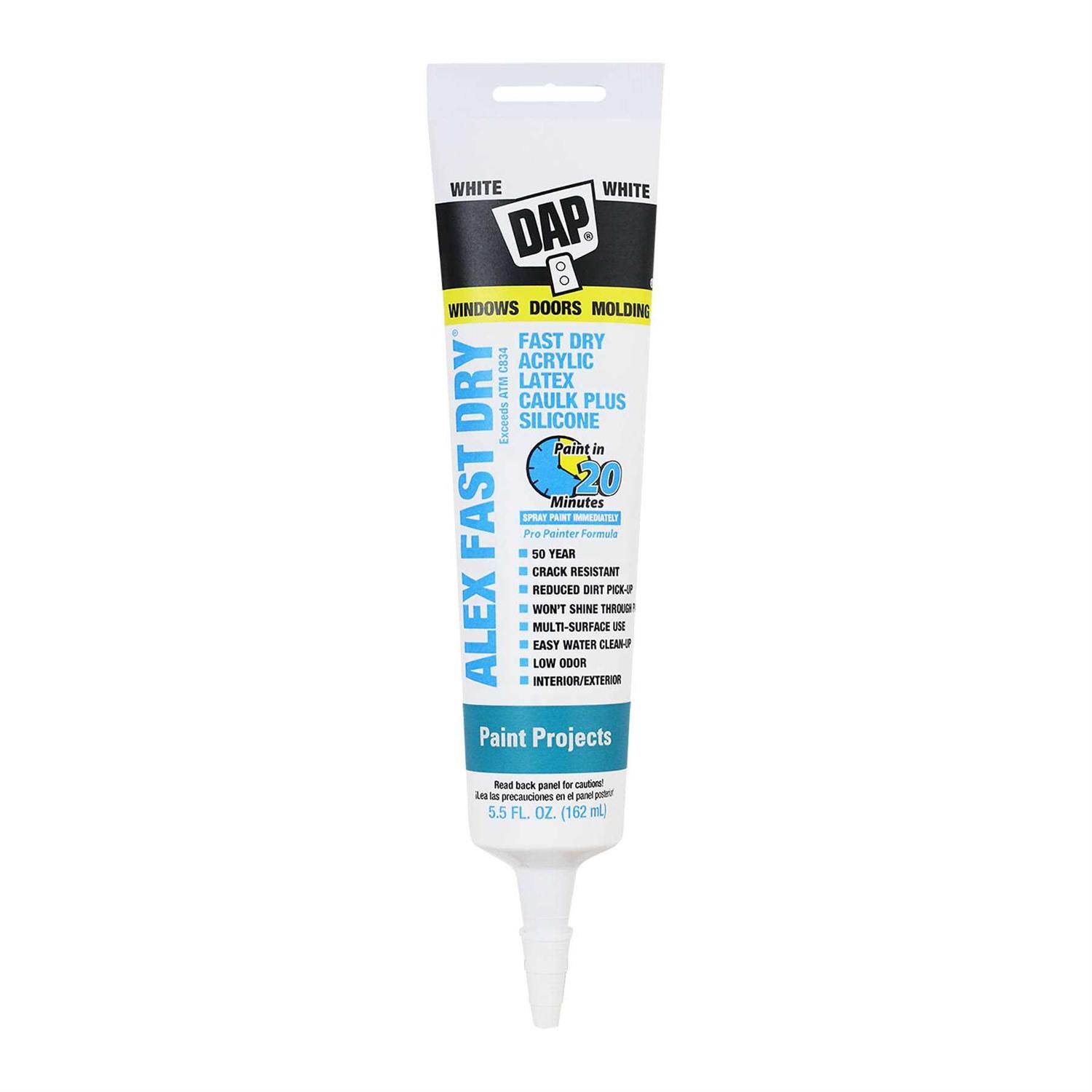 Dap Alex Acrylic Latex Caulk Plus Silicone - Inhomebuy