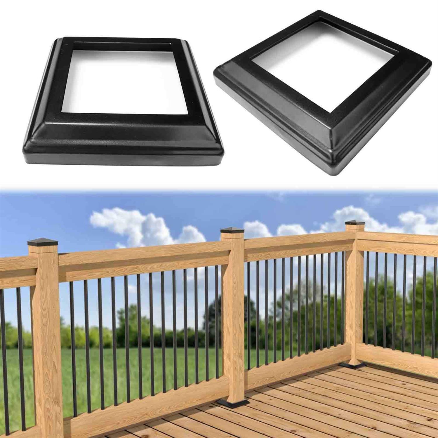 Muzata 4×4 One-Piece Post Base Cover WT09 - Inhomebuy