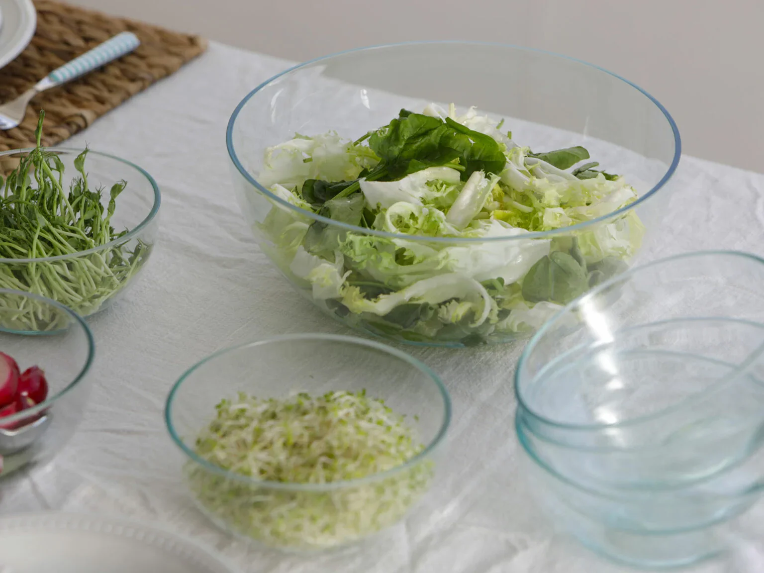 Set Salad Bowl + 6 Bowls Bahamas �?Ice - Inhomebuy