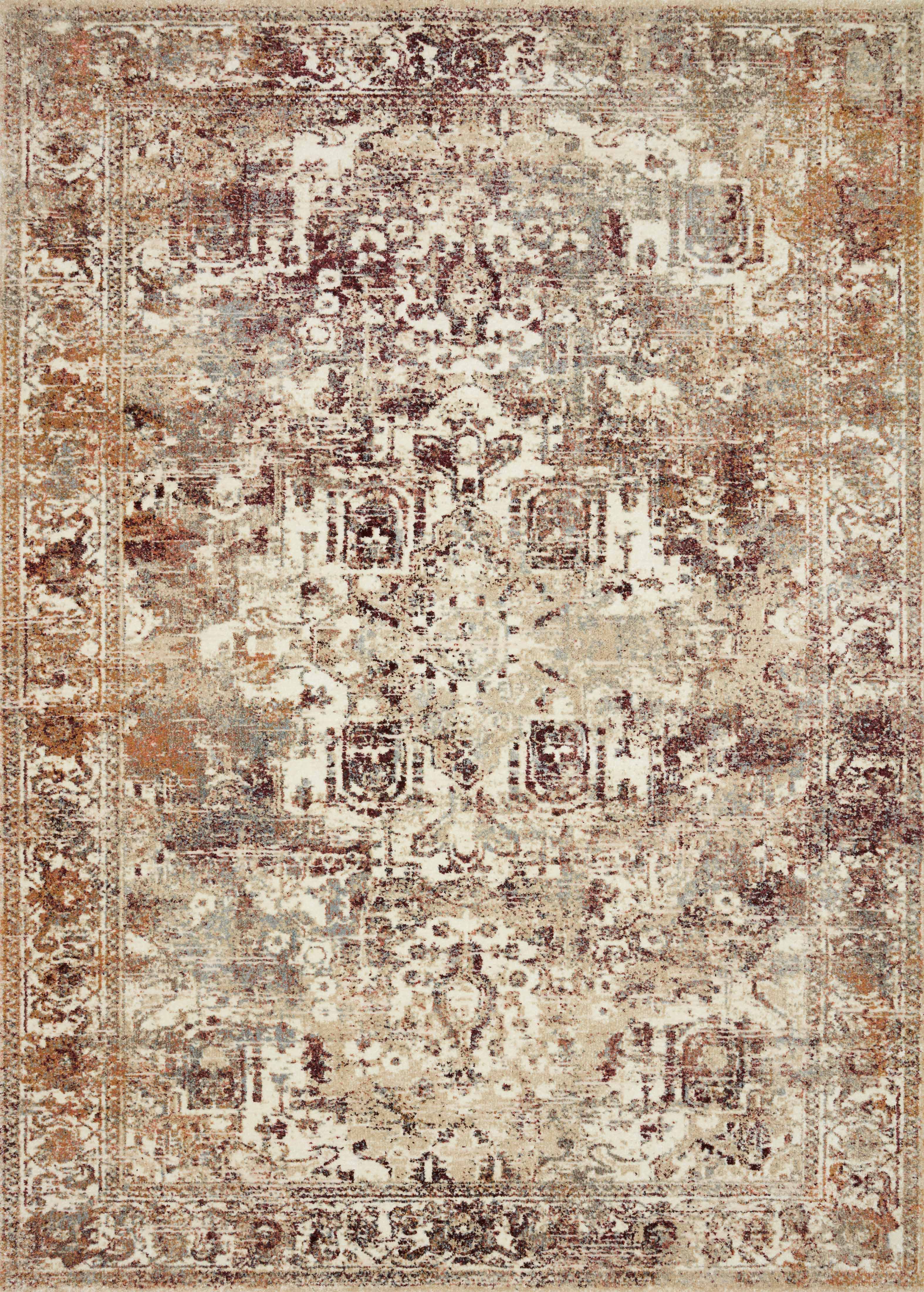Loloi Rugs Jasmine Collection Rug in Ivory, Multi - 9'6