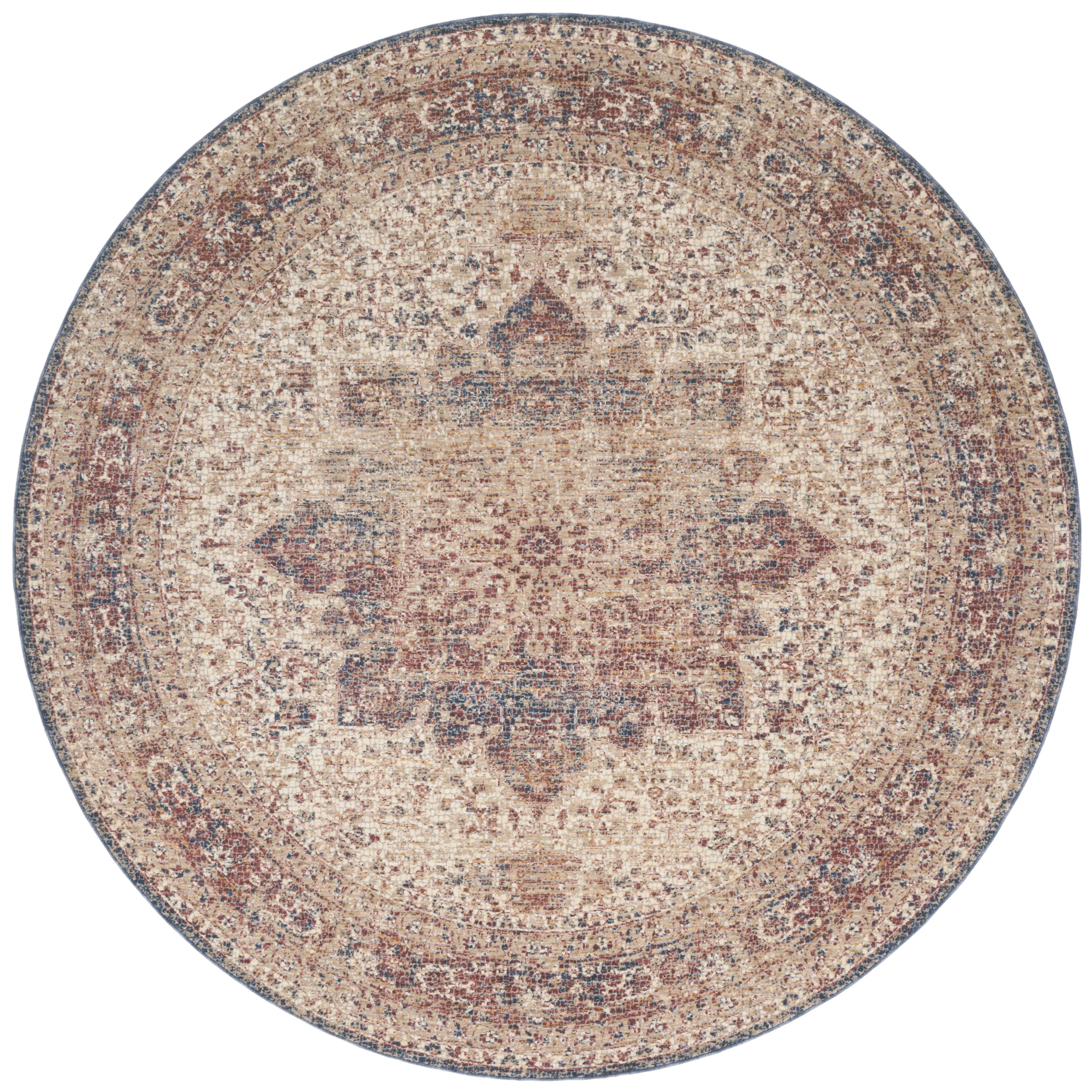 Loloi Rugs Porcia Collection Rug in Ivory, Red - 7'10