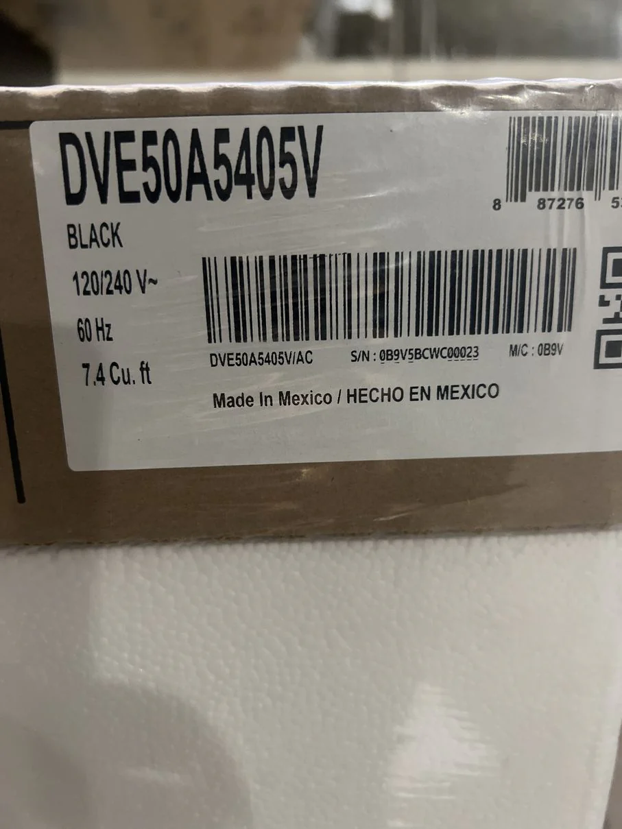 SAMSUNG 27 IN. 7.4 CU. FT. BLACK STAINLESS STEEL ELECTRIC DRYER WITH STEAM SANITIZE+ TECHNOLOGY - DV - Inhomebuy