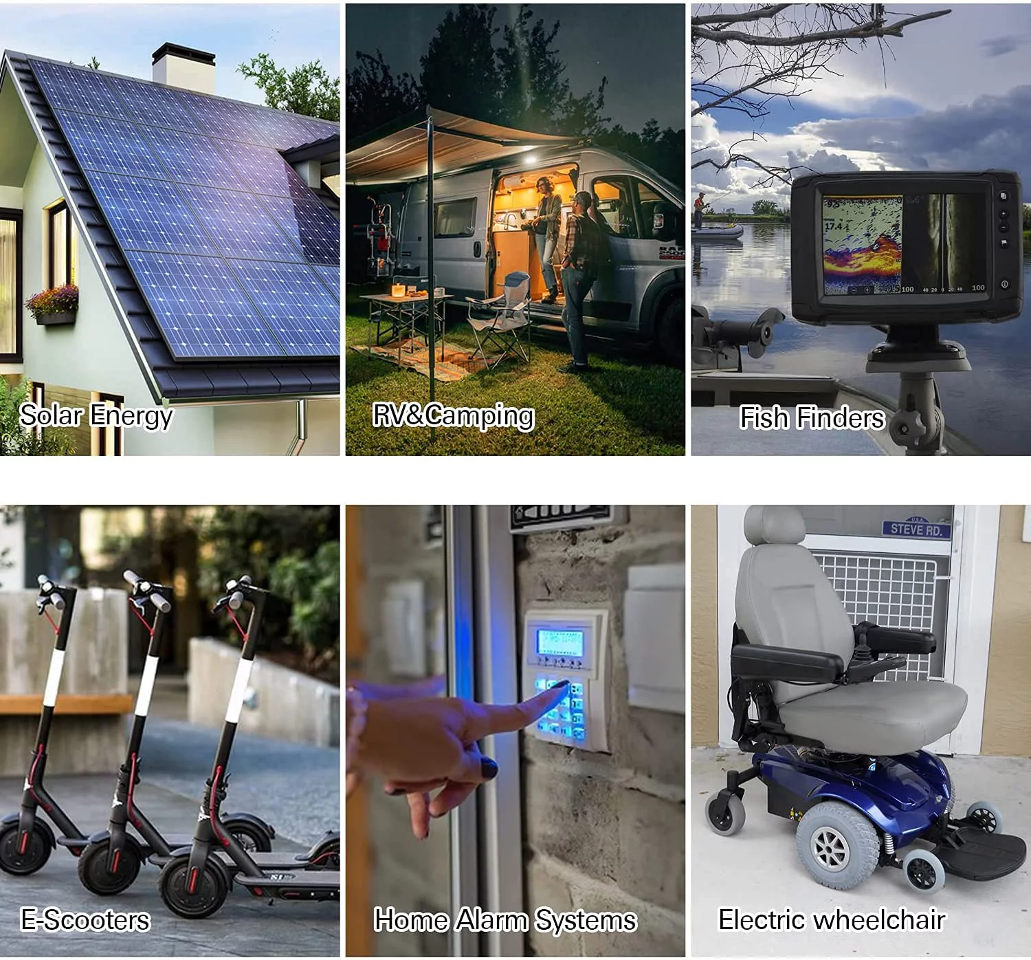 12V 100AH Sealed Lead Acid Rechargeable Deep Cycle SLA AGM Battery - Inhomebuy