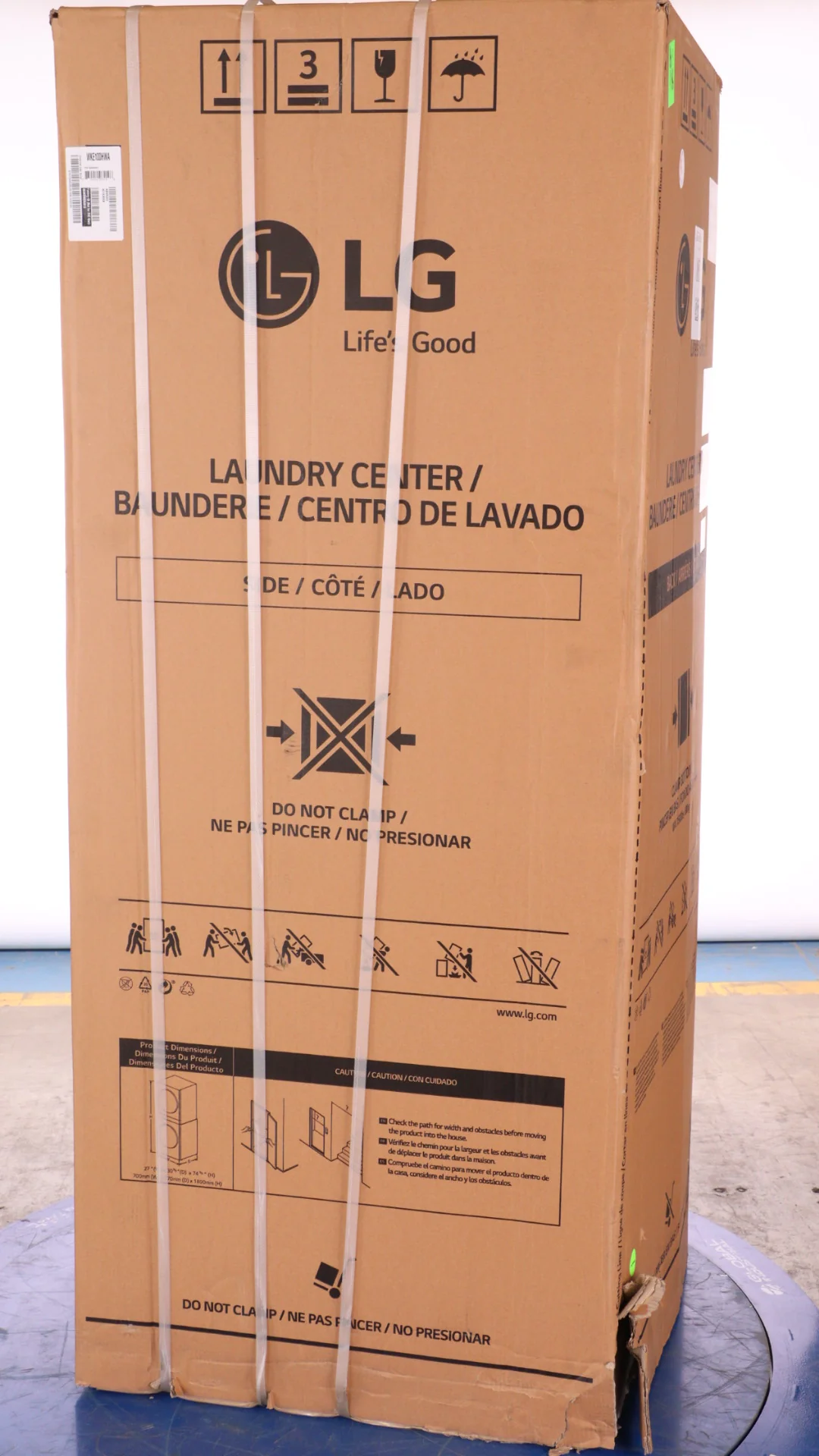 LG WHITE SINGLE UNIT FRONT LOAD WASHTOWER 5.2 CU. FT. WASHER, 7.4 CU. FT. ELECTRIC DRYER - WKE100HWA - Inhomebuy