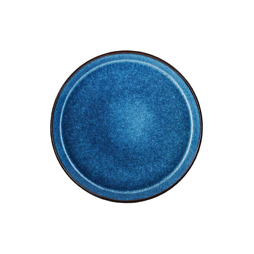Stoneware Gastro Plate 21 cm Black /Dark Blue - Inhomebuy