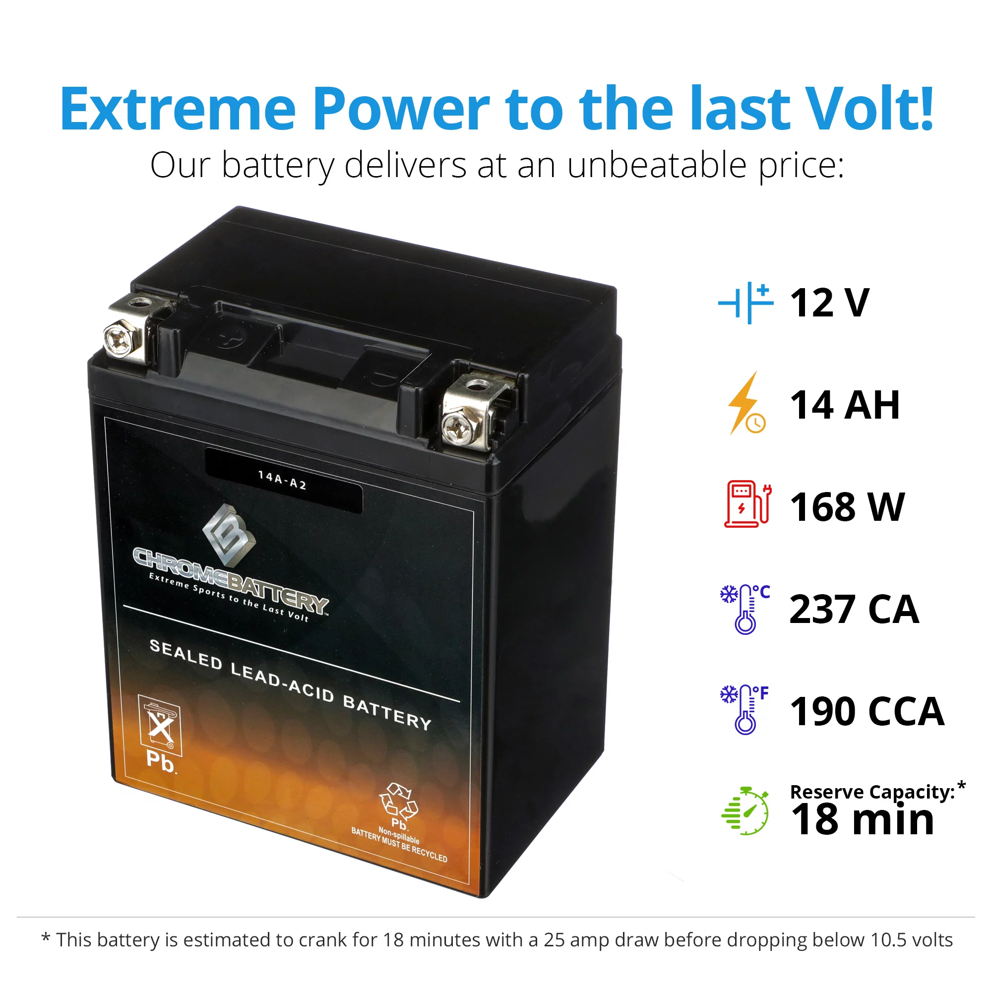 Yb14A-A2 High Performance Power Sports Battery - Inhomebuy
