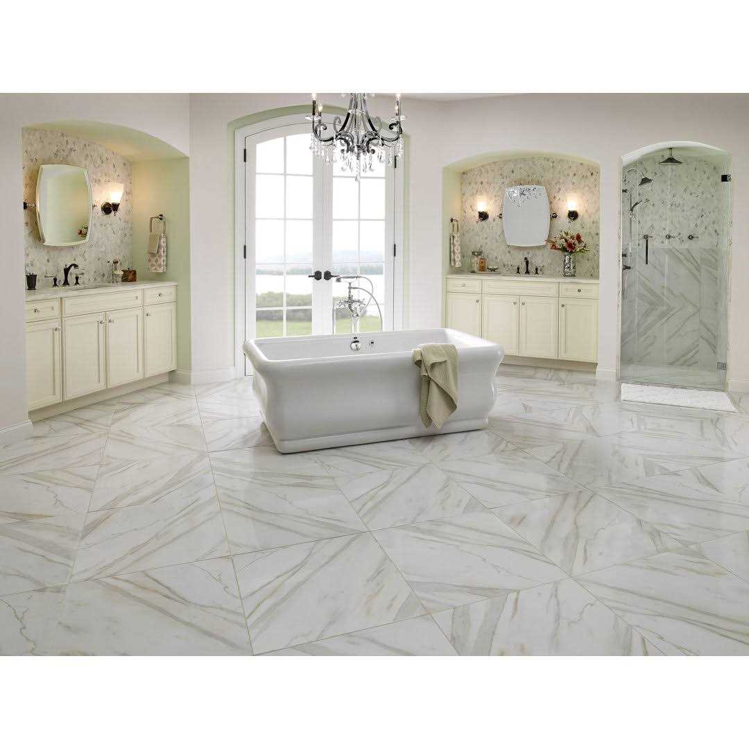 MSI Calacatta 24 in. x 24 in. Glazed Porcelain Floor and Wall Tile - Inhomebuy