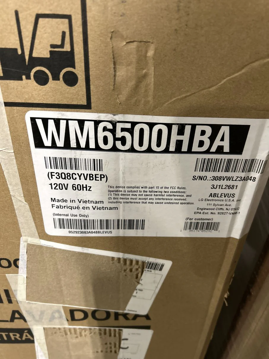 LG 4PC LAUNDRY 6500/WM6500HBA/DLEX6500B/WDP6B X2 - Inhomebuy