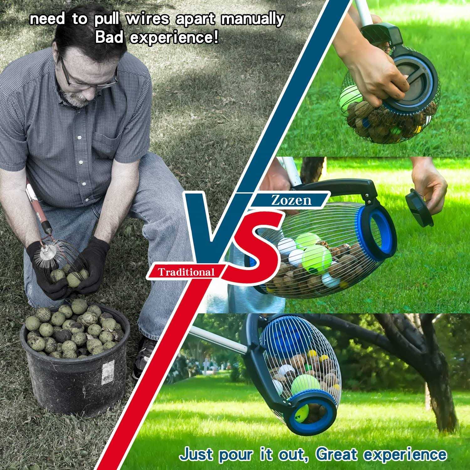 Zozen Nut Gatherer Walnut Picker Upper Roller Picker Upper - Inhomebuy