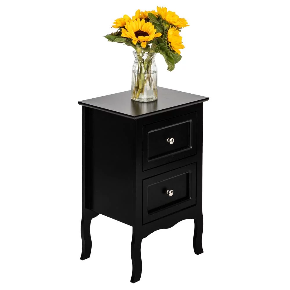 UBesGoo Wood Nightstand for Living Room,Bedroom,End Accent Table,Black, - Inhomebuy
