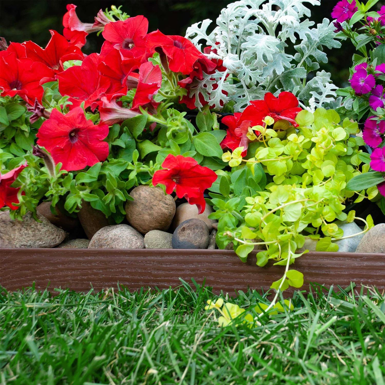 EasyFlex 2.5 Tall Wall No-Dig Landscape Edging Kit 3220E-100C - Inhomebuy