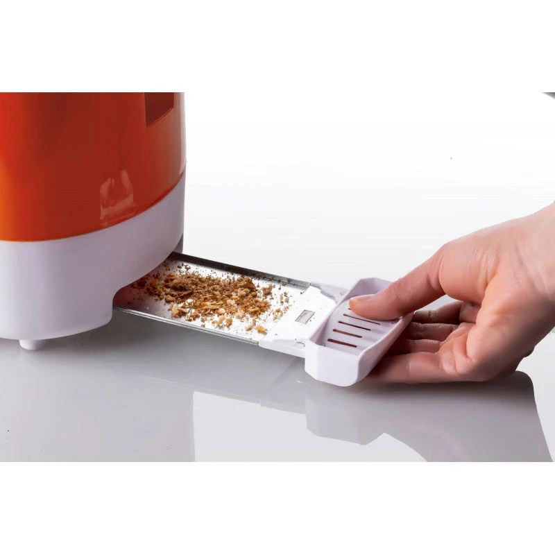 Toaster With Tongs For 2 Slices 700W Orange - Inhomebuy