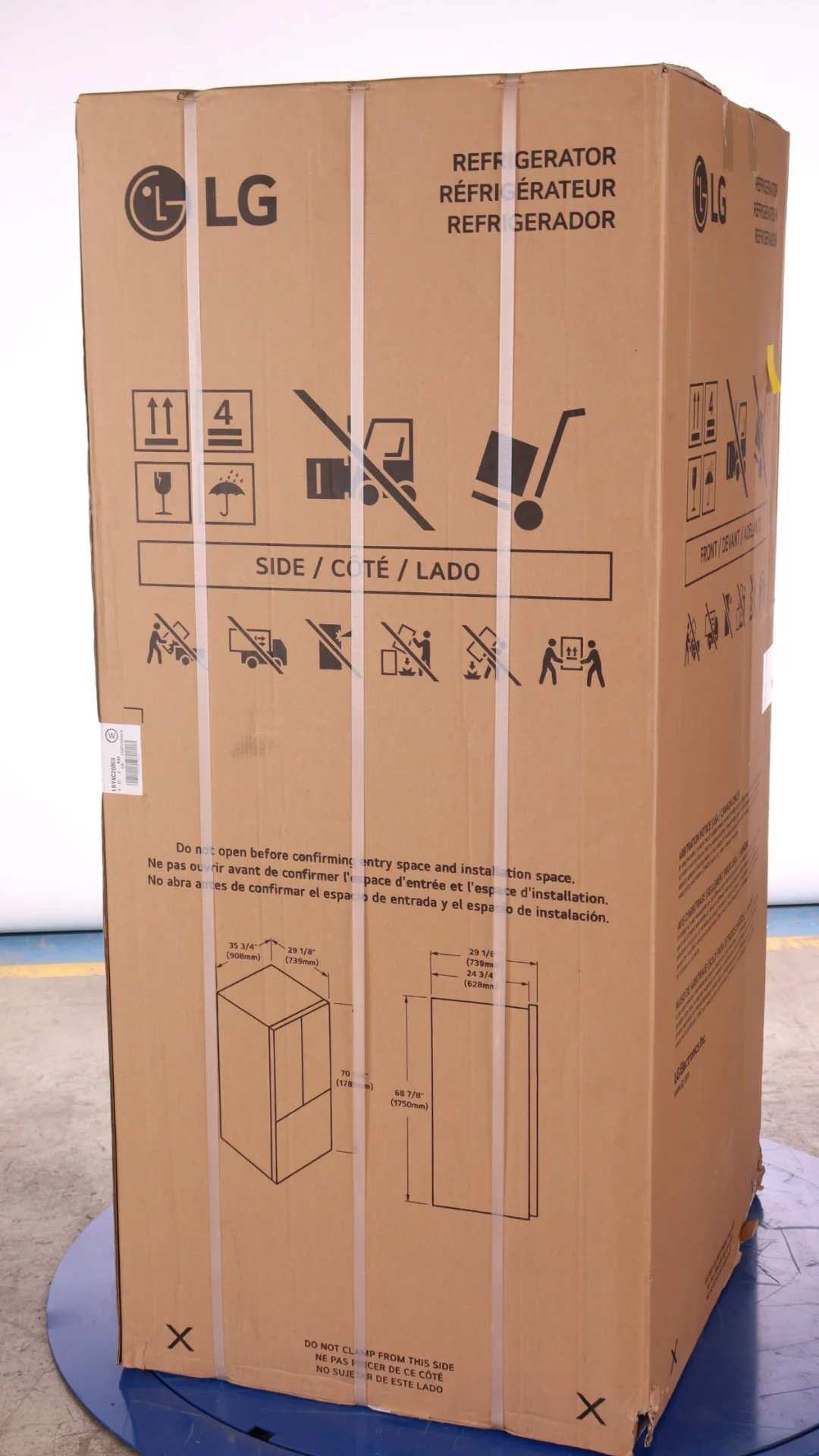 LG 36 IN 26 CU FT. STAINLESS STEEL COUNTER DEPTH MAX FRENCH DOOR REFRIGERATOR WITH COOL GUARD - LRYX - Inhomebuy