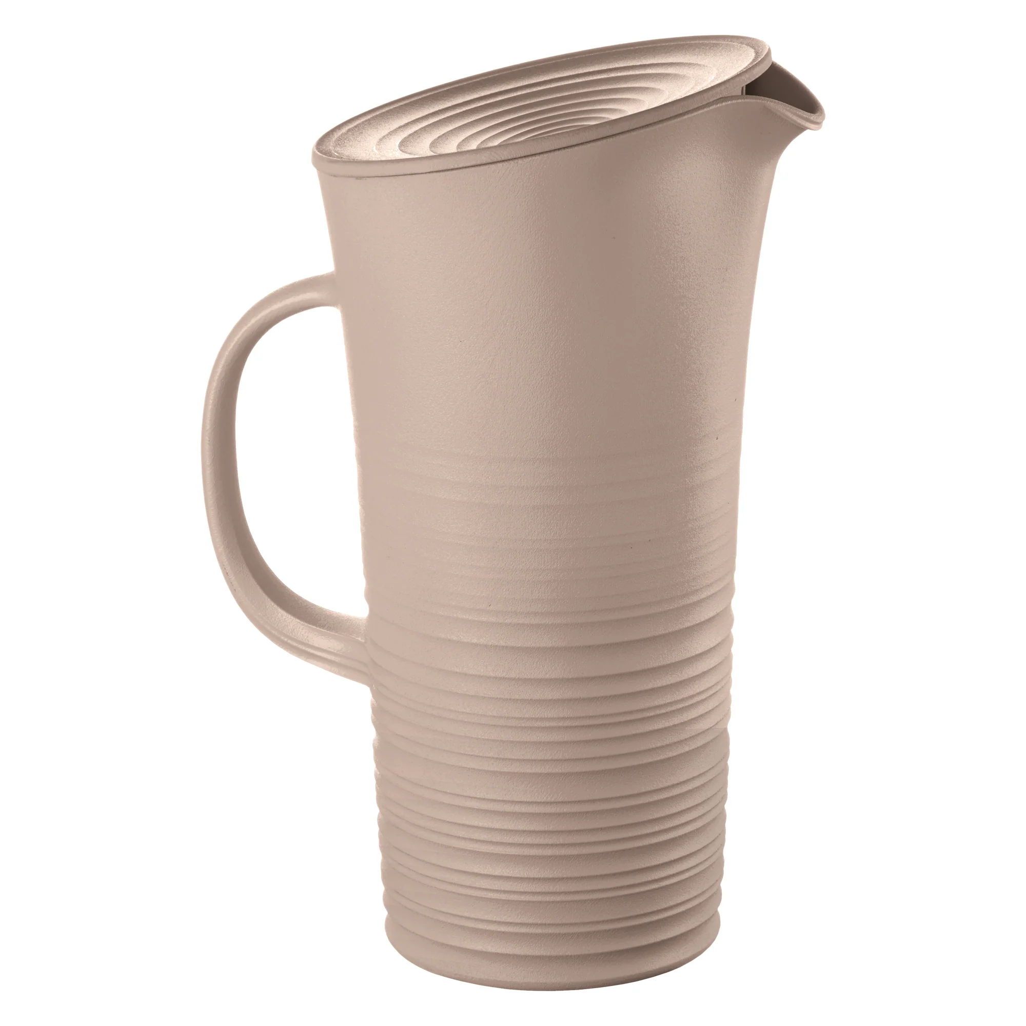 Pitcher With Lid 'Tierra' Taupe - Inhomebuy