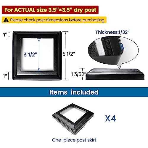 Muzata 4×4 One-Piece Post Base Cover WT09 - Inhomebuy