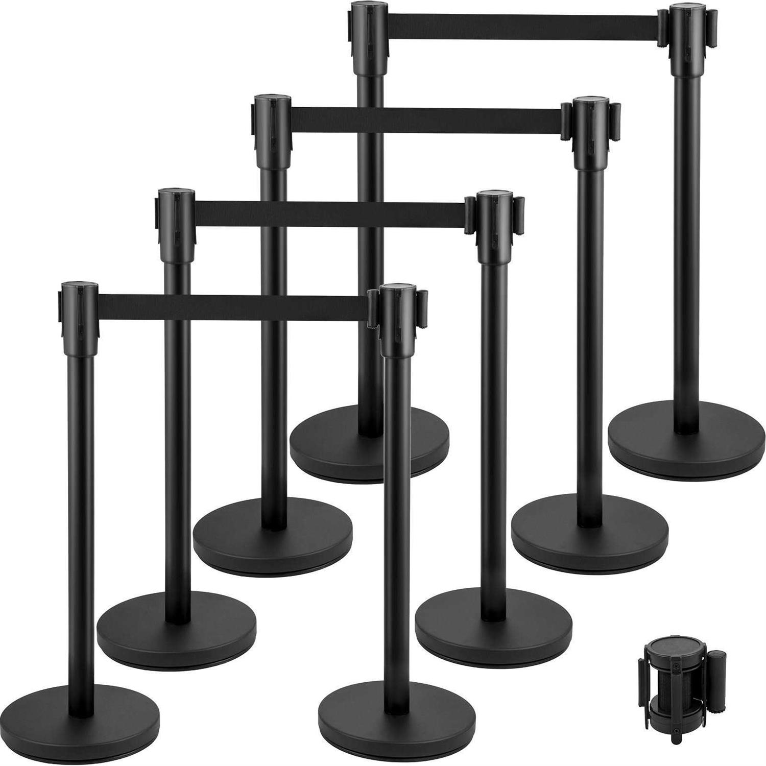 VEVOR Crowd Control Stanchion Set, Stanchion Set with 6.6 ft/2 m - Inhomebuy