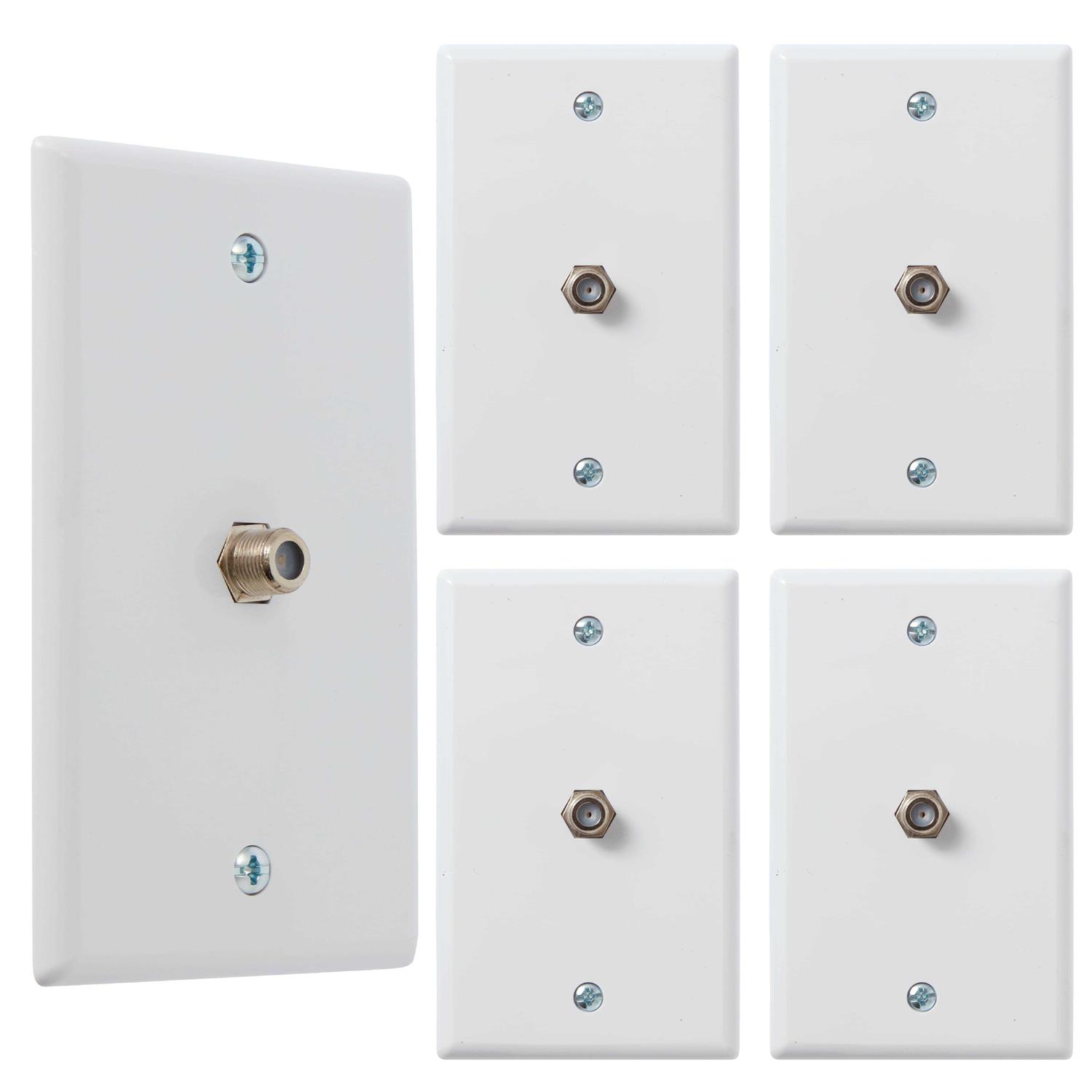 Newhouse Hardware 1-Port TV Cable Wall Plate F Connector - Inhomebuy