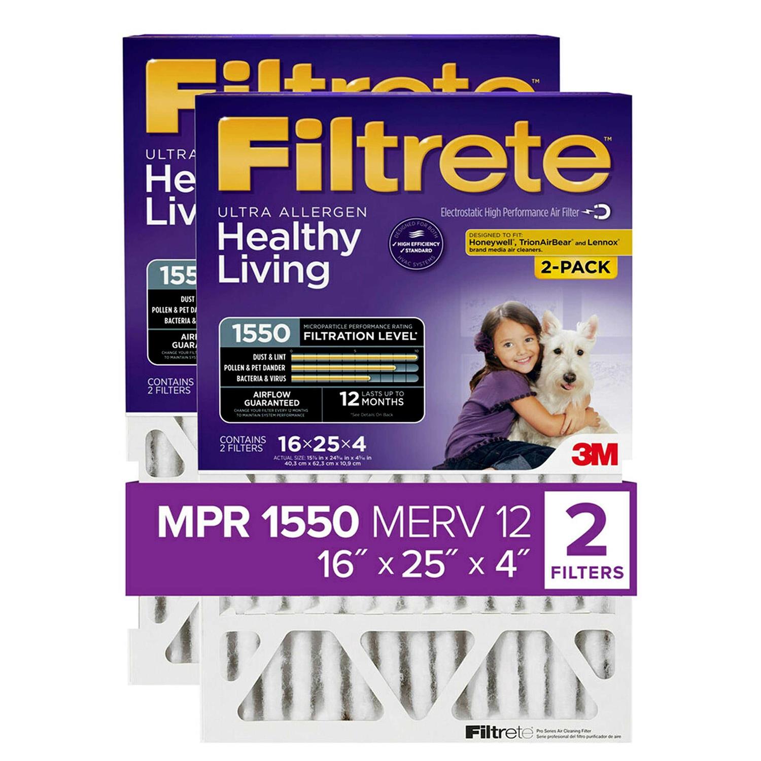Filtrete AC Furnace Air Filter MPR 1550 DP - Inhomebuy