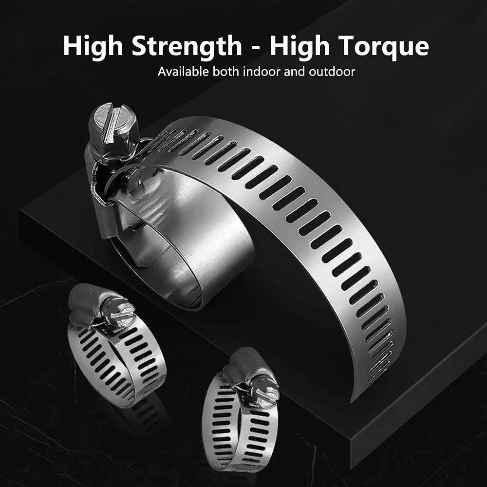 ZIPCCI Hose Clamp 25 Pack Stainless Steel Worm Gear Fuel line Hose clamps - Inhomebuy