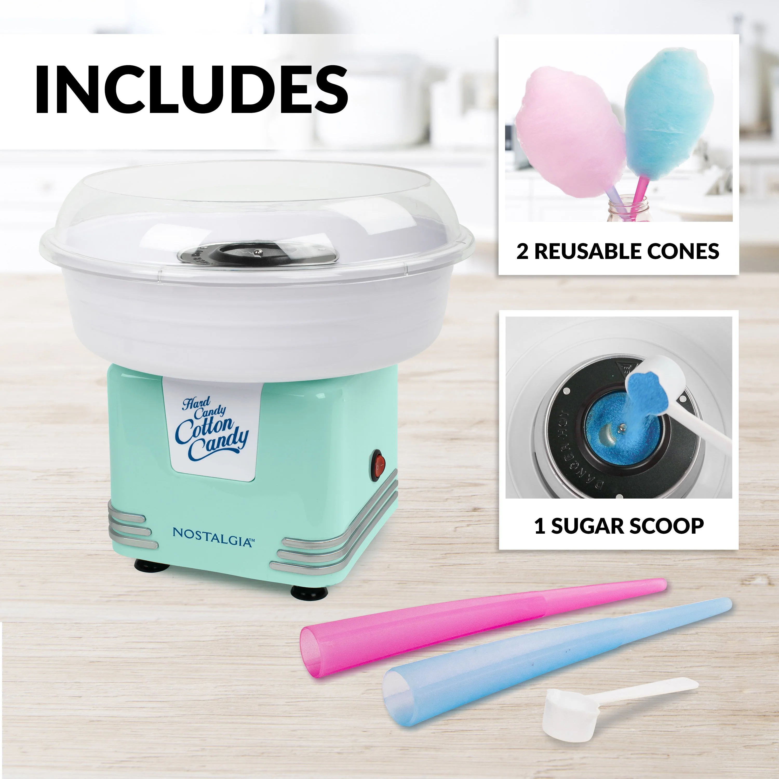 Hard & Sugar Free Candy Original Cotton Candy Maker - Inhomebuy