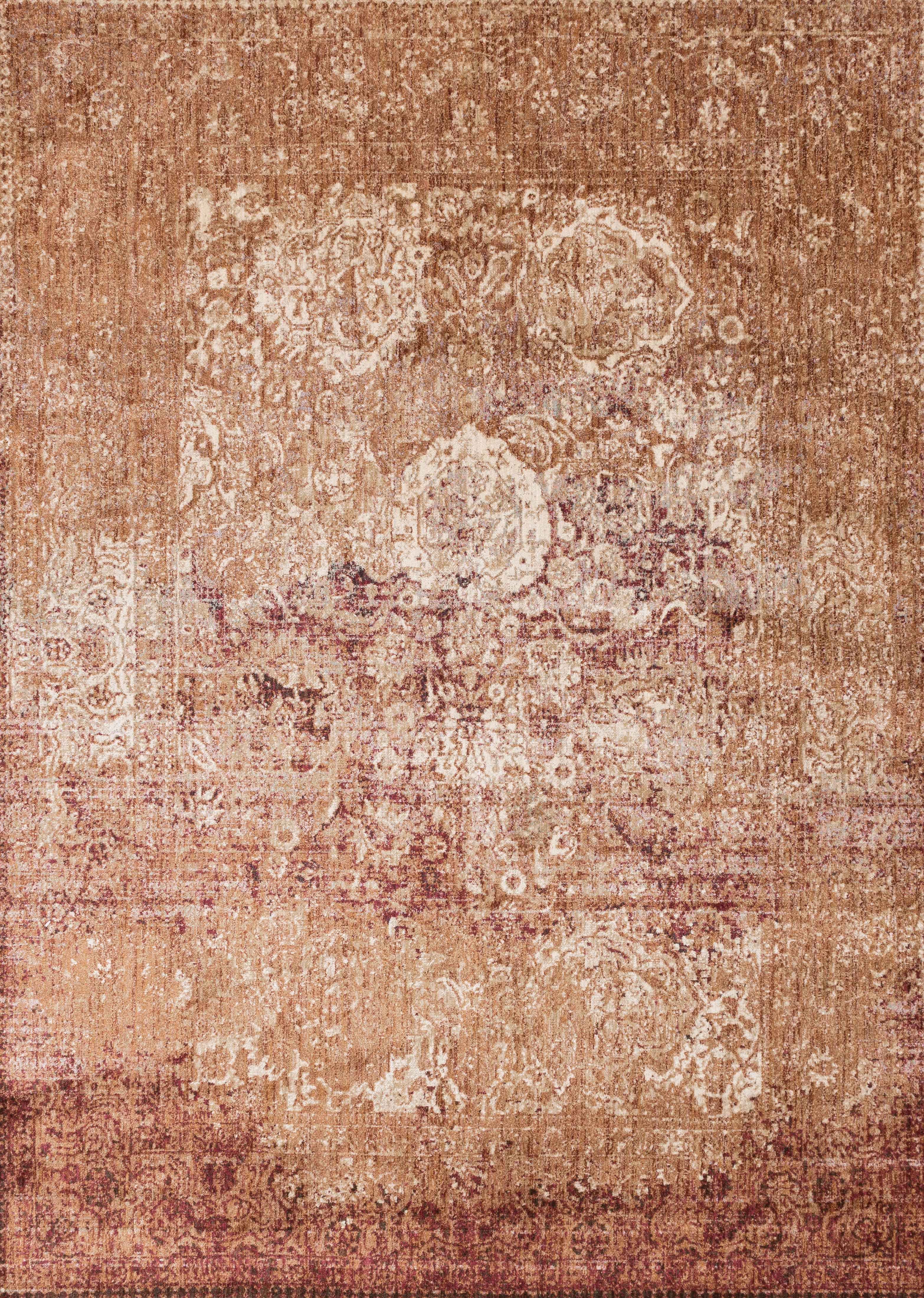 Loloi Rugs Anastasia Collection Rug in Copper, Ivory - 6'7