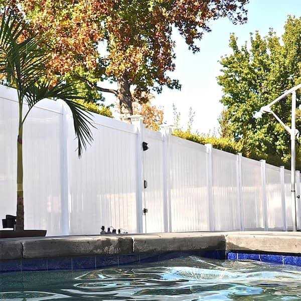 Weatherables Pembroke 4 ft. x White Vinyl Privacy Fence Panel - Inhomebuy