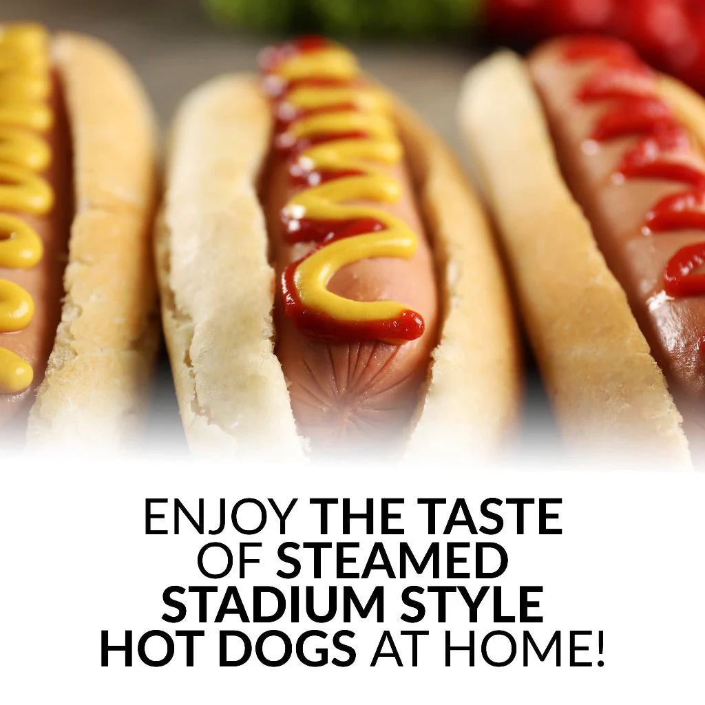 Large Diner Style Hot Dog Steamer - Inhomebuy