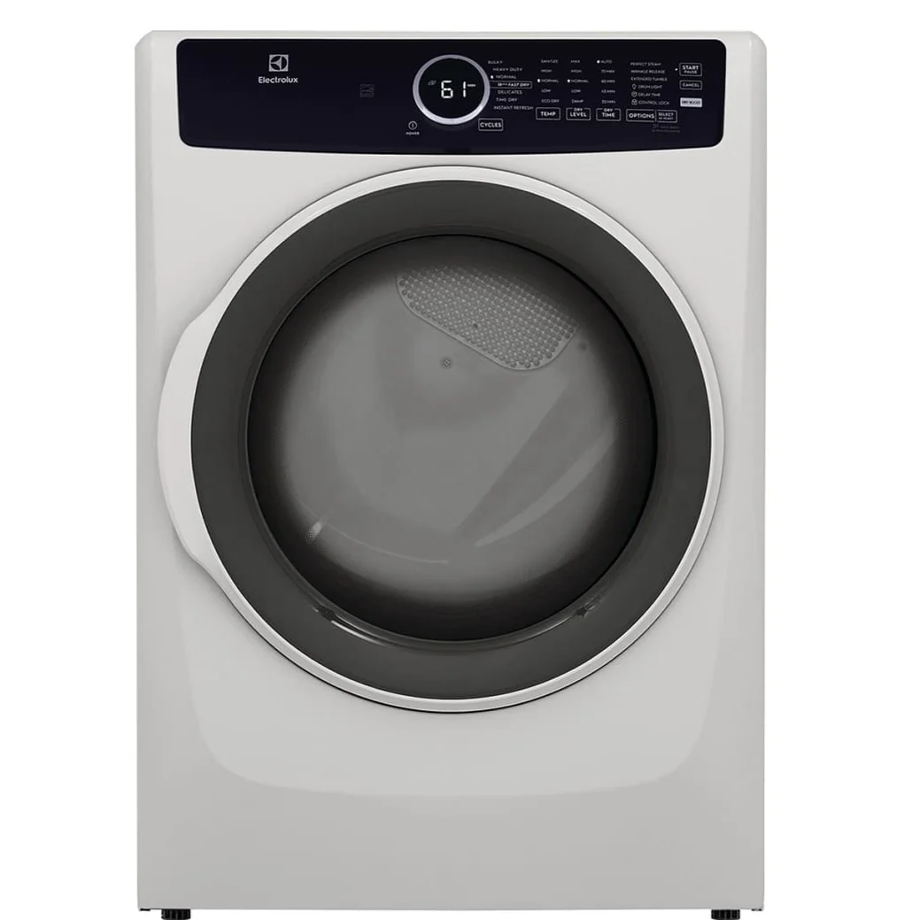 ELECTROLUX 4 SERIES 8.0 CU. FT. WHITE FRONT LOAD ELECTRIC DRYER WITH LUXURY-QUIET SOUND SYSTEM - ELF - Inhomebuy