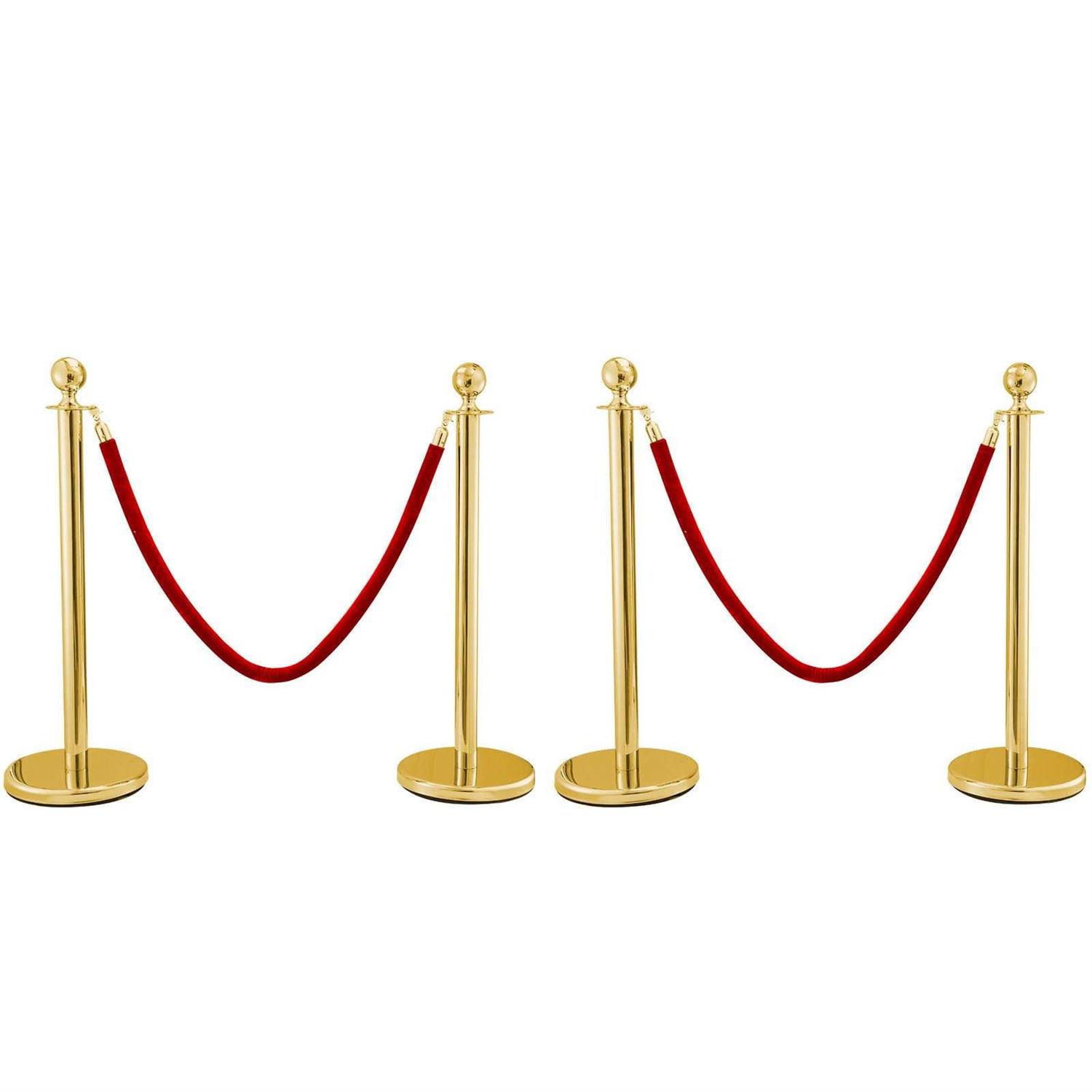 VEVOR Red Rope Stanchion Crowd Control - Inhomebuy