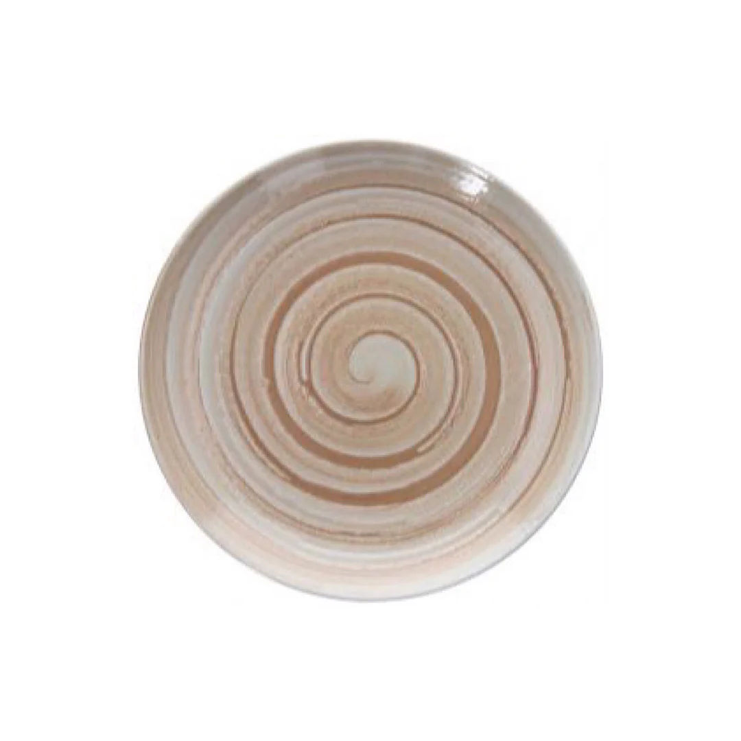 Round Pizza Plate 33cm Cinzia Aura Spir. Mattone - Inhomebuy